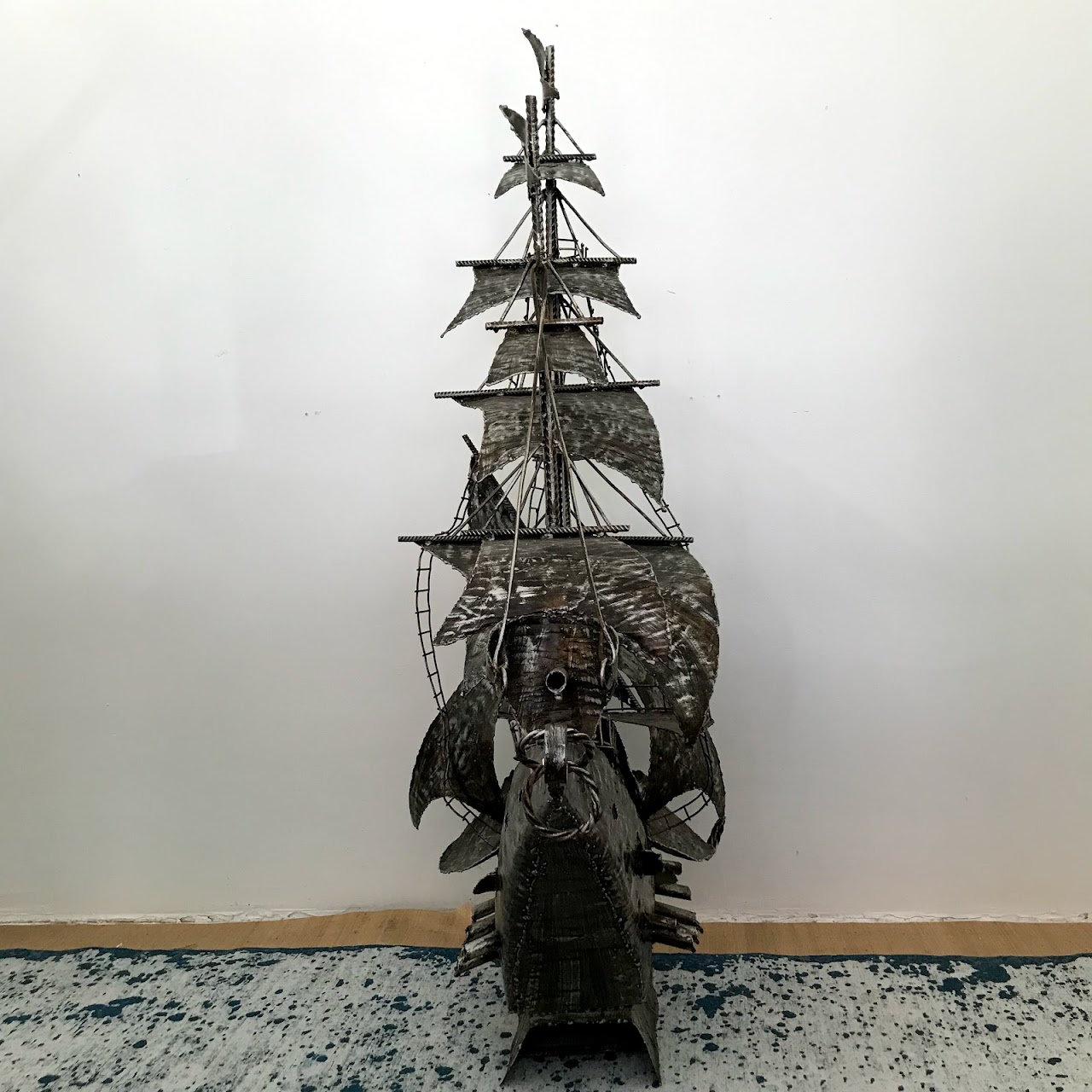 Wrought Iron Large Scale Spanish Galleon Sculpture