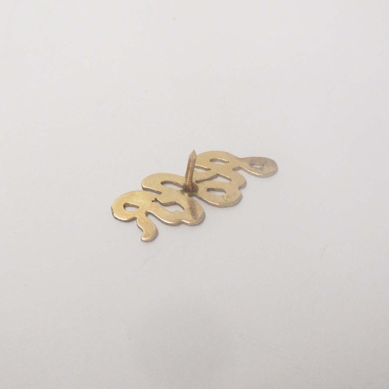 14K Gold Initials Tie  Pin