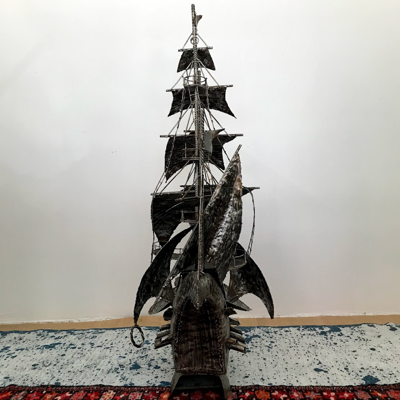 Wrought Iron Large Scale Spanish Galleon Sculpture