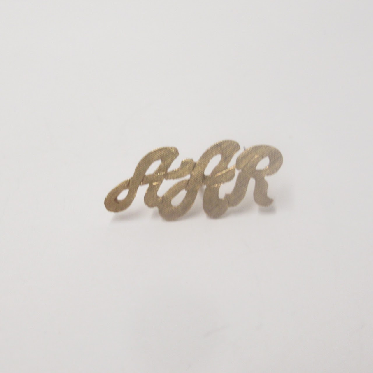 14K Gold Initials Tie  Pin