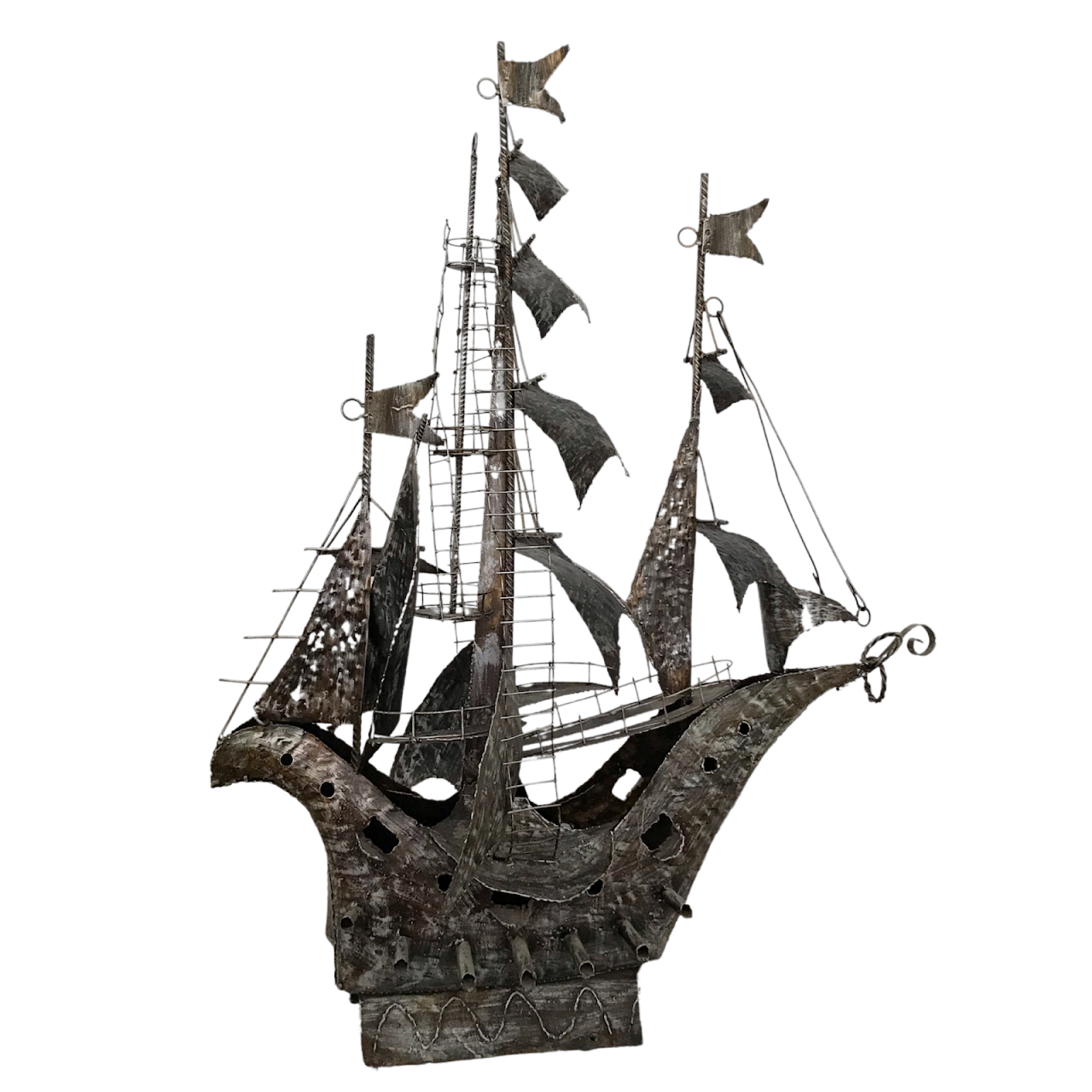 Wrought Iron Large Scale Spanish Galleon Sculpture