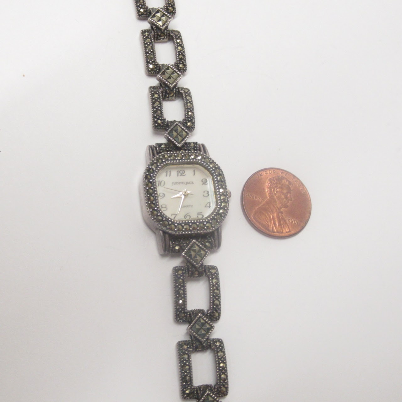 Judith Jack Sterling Silver & Marcasite Watch