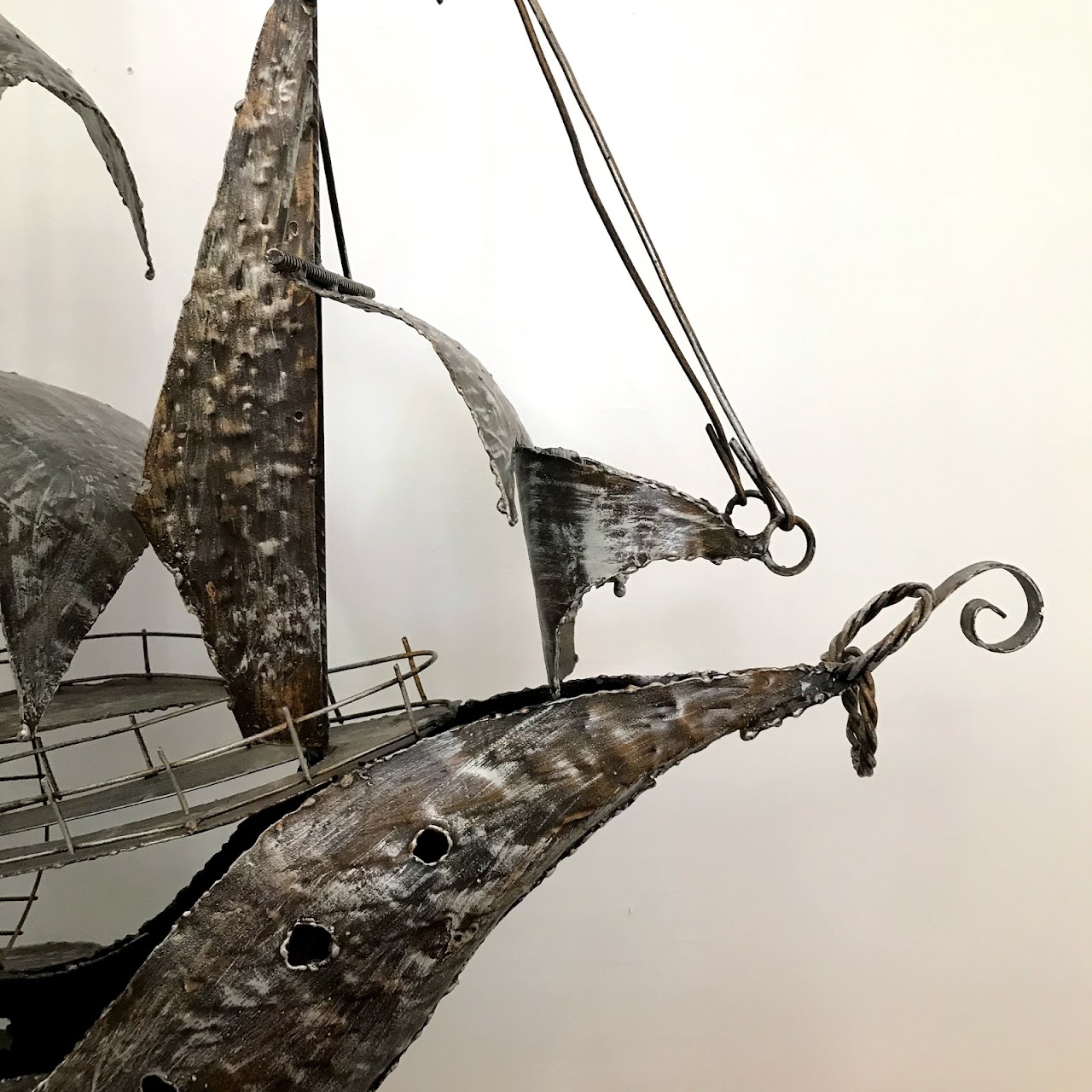 Wrought Iron Large Scale Spanish Galleon Sculpture