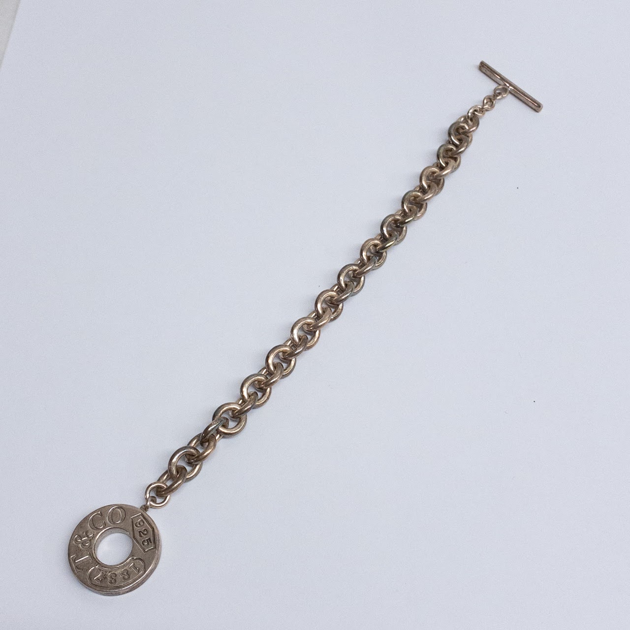 T & Co Sterling Silver 1837 Toggle Chain Bracelet