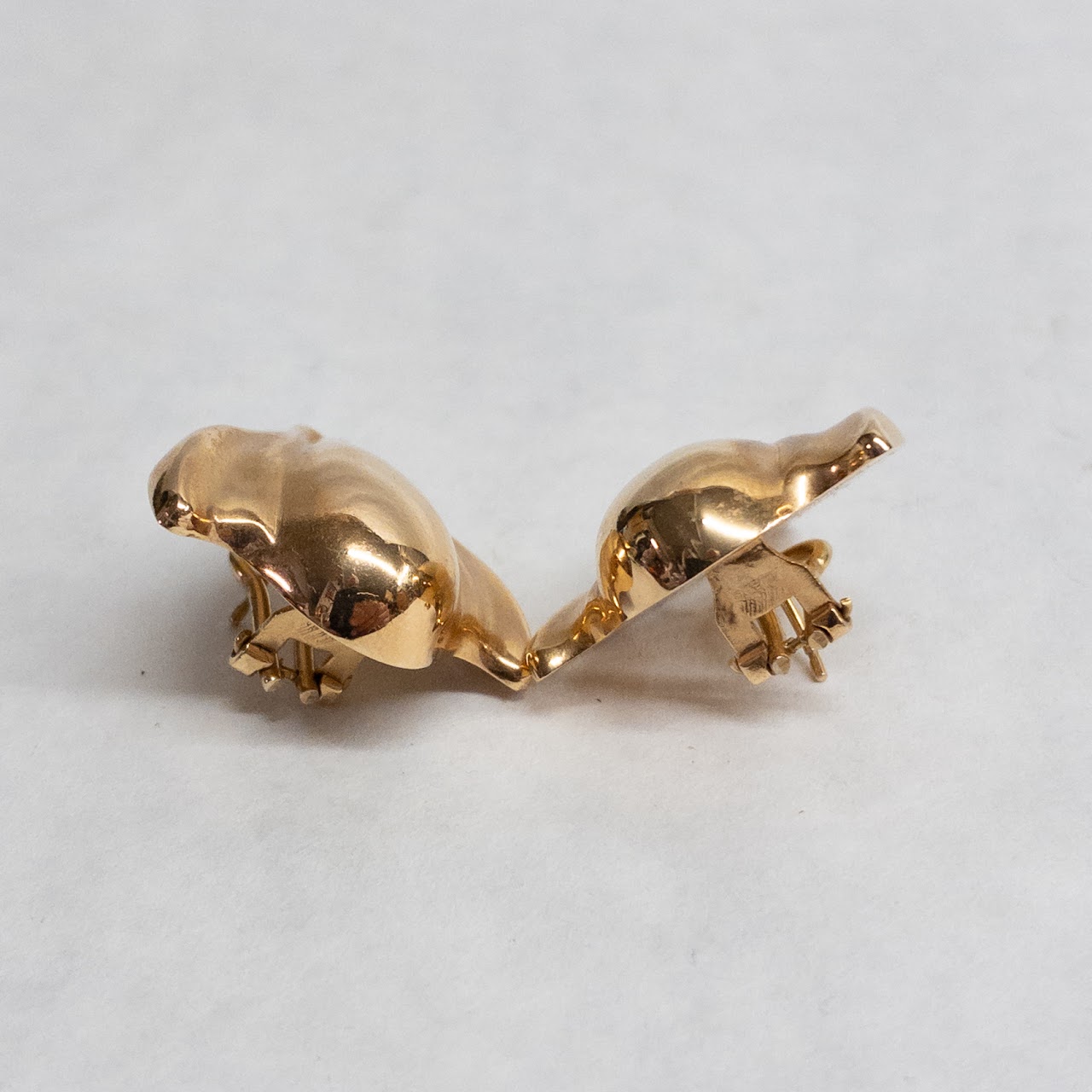 14K Gold Deco Style Earrings