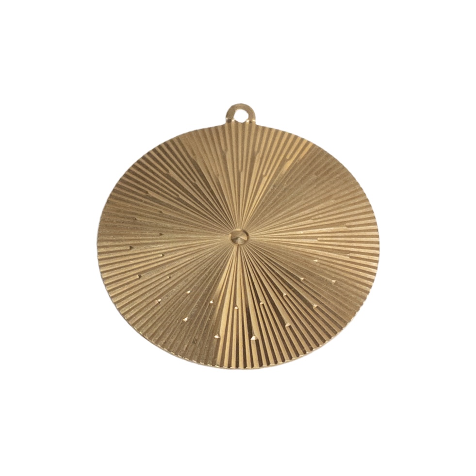 14K Gold Sunburst Pendant