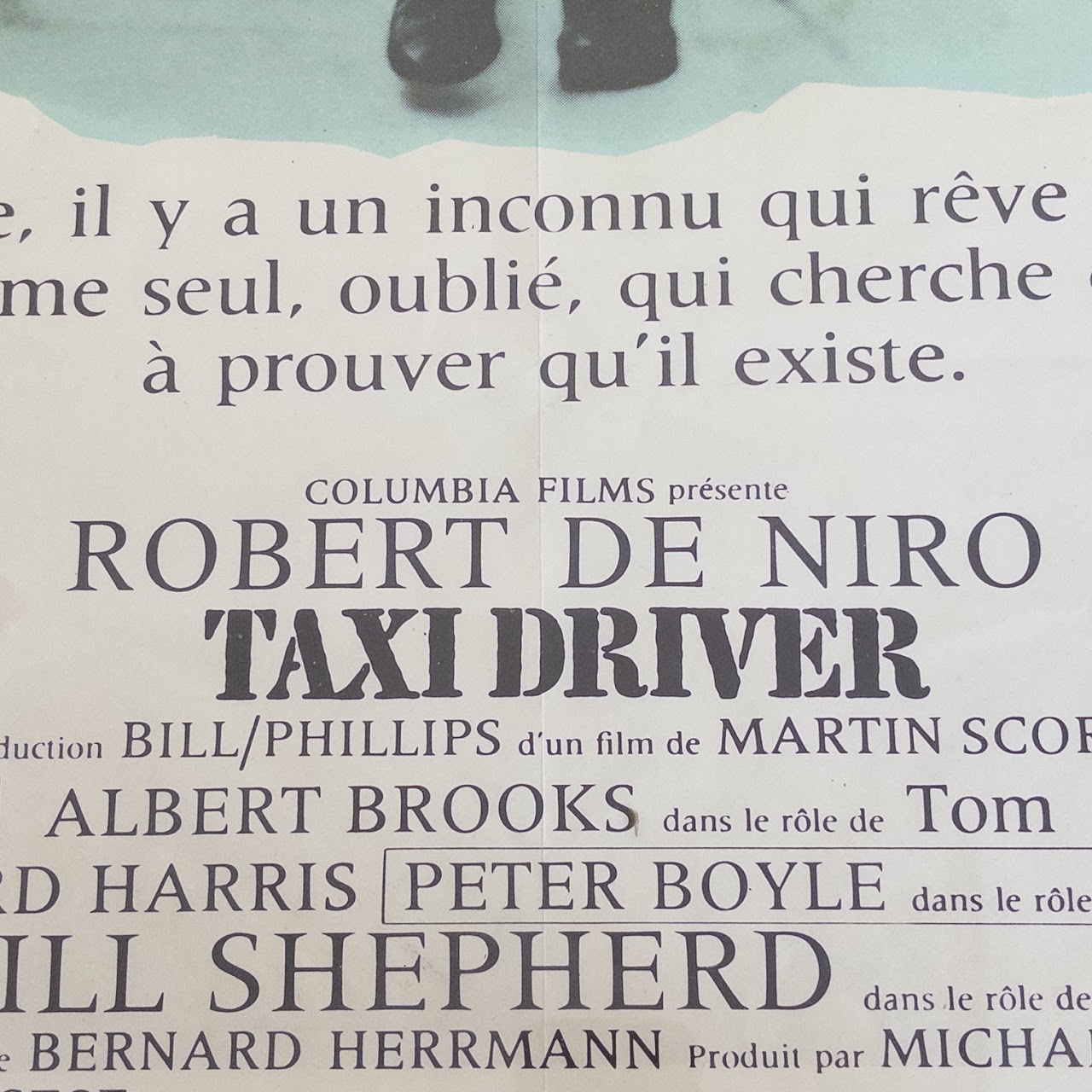 'Taxi Driver' Original 1976 French Movie Poster