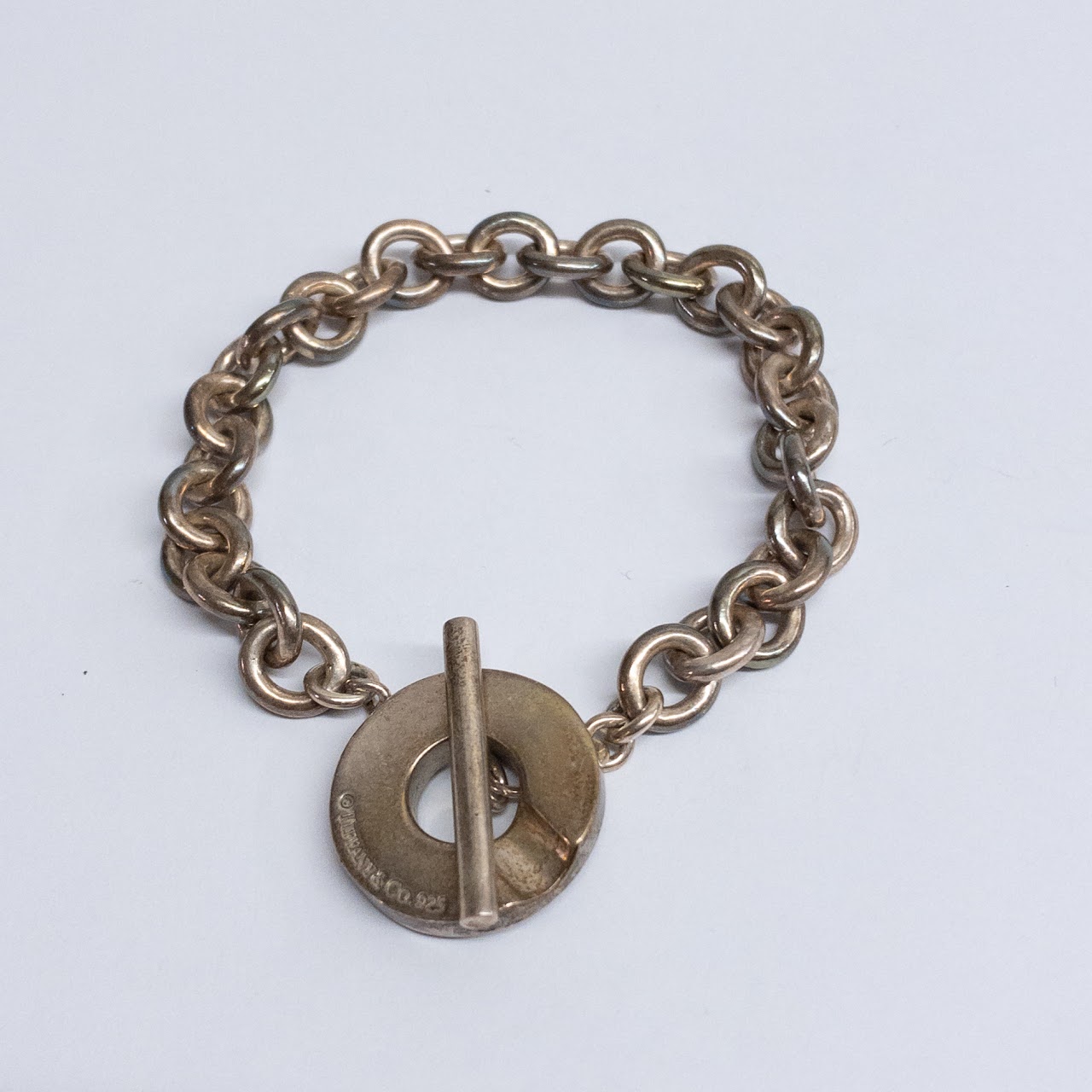 T & Co Sterling Silver 1837 Toggle Chain Bracelet