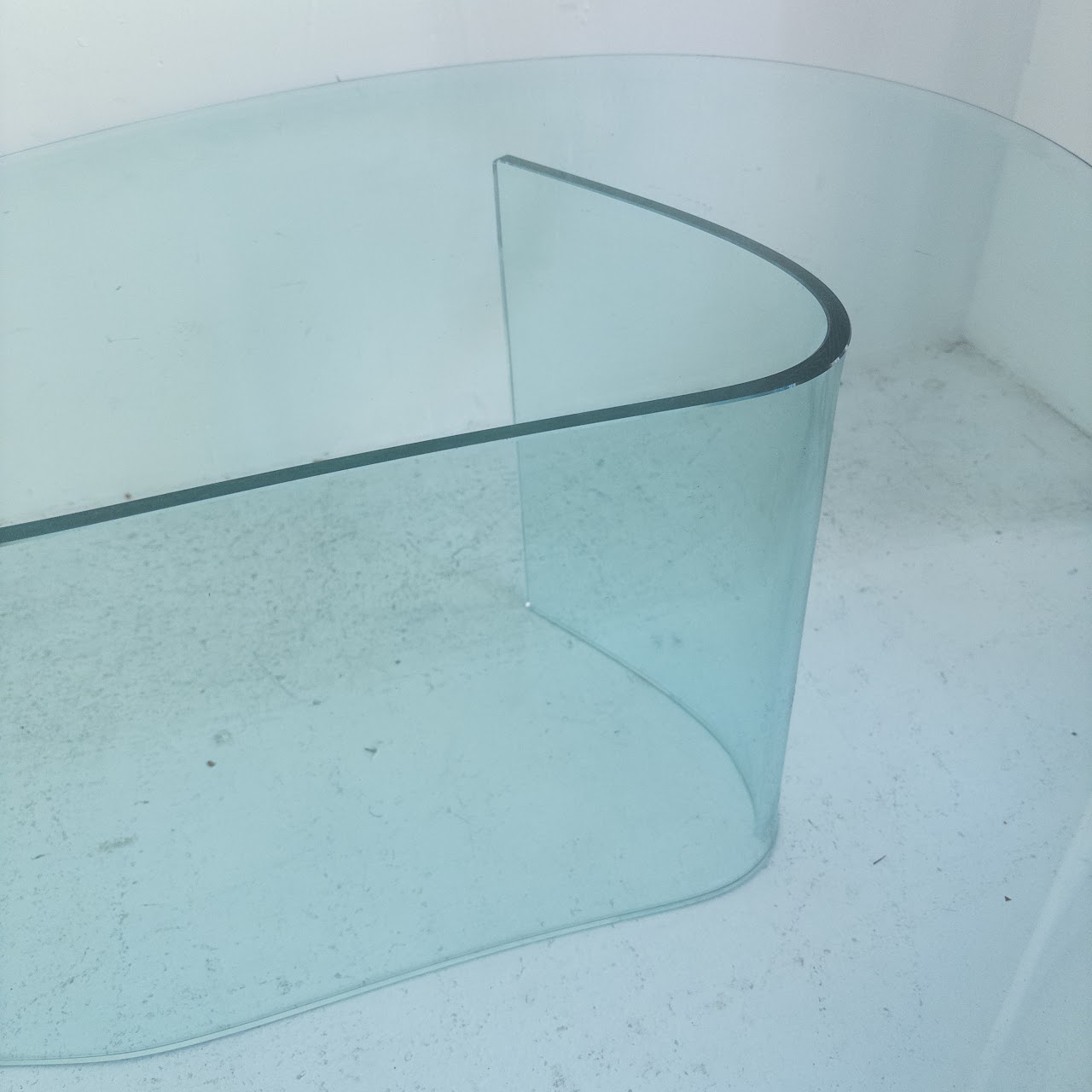 Biomorphic Vladimir Kagan-Style Glass Coffee Table