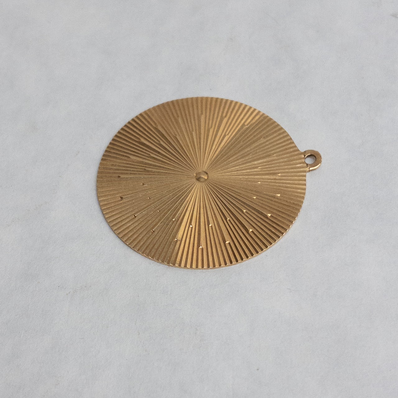 14K Gold Sunburst Pendant