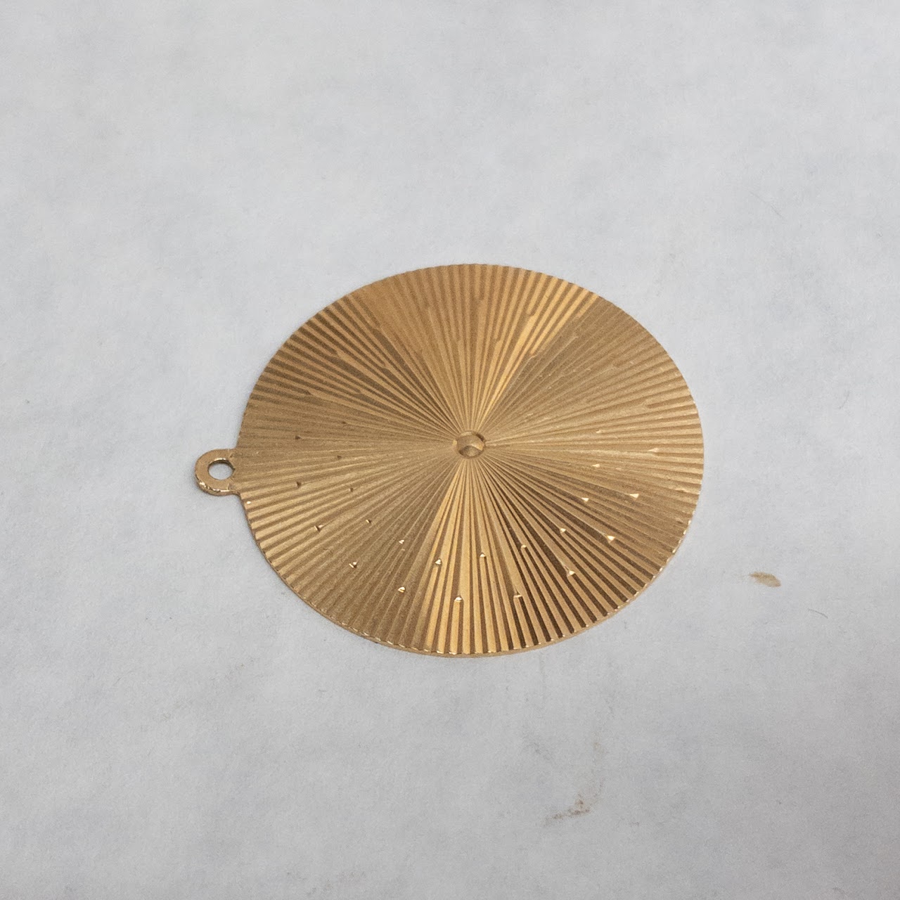 14K Gold Sunburst Pendant