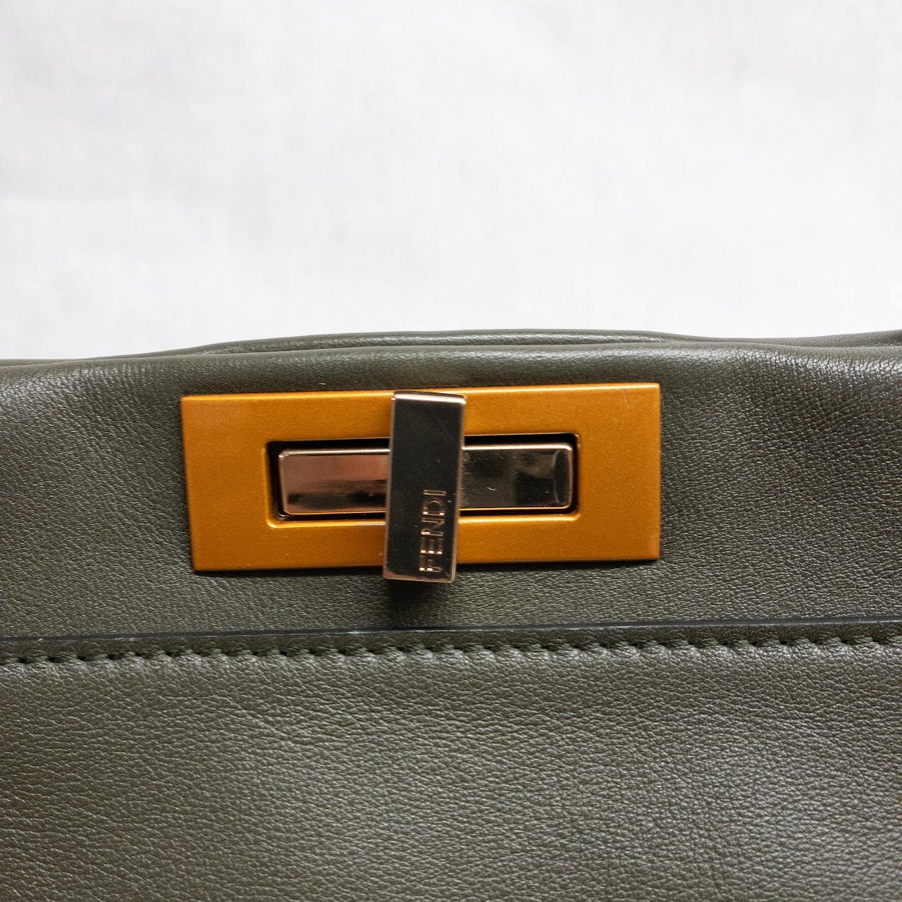 Fendi Textured Leather Shoulder Bag