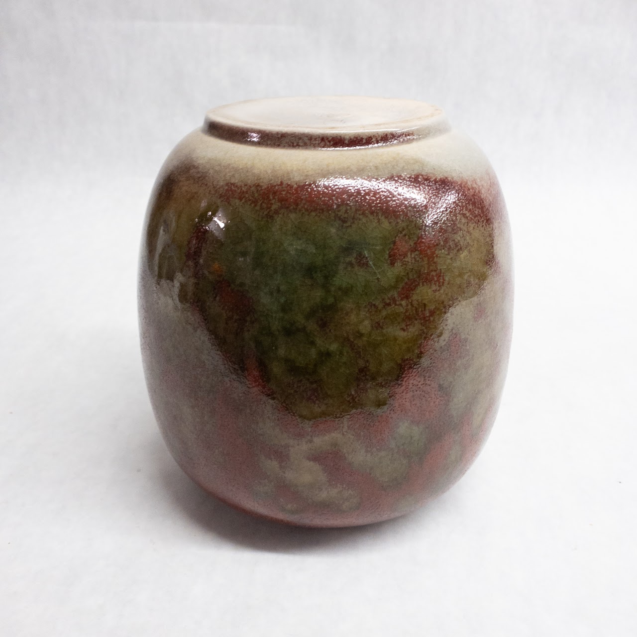 Signed 1960's Ceramic Squat Jar Vase