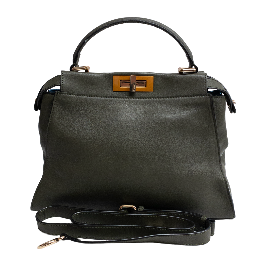 Fendi Textured Leather Shoulder Bag