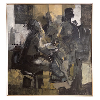 Abstract Musical Trio Oil Painting