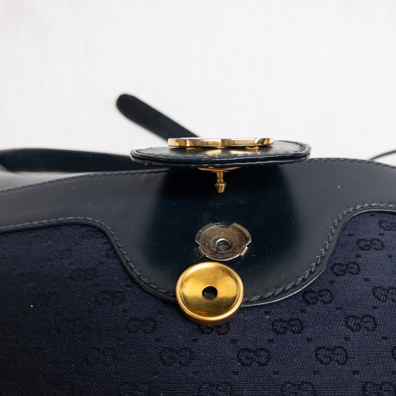 Gucci Vintage Black & Navy Monogrammed Bag