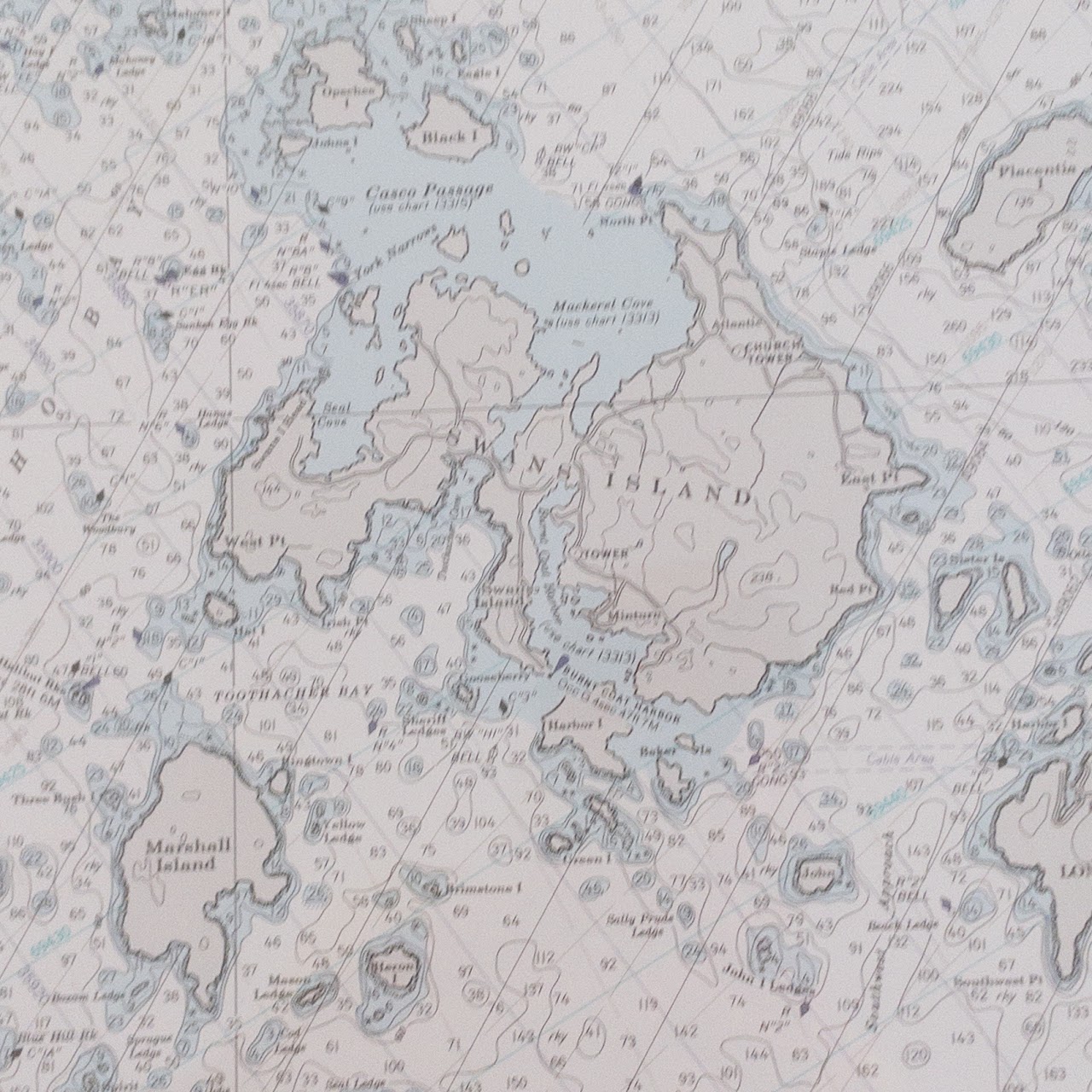 NOAA Maine Nautical & Sounding Chart 13312 Frenchman and Blue Hill Bays