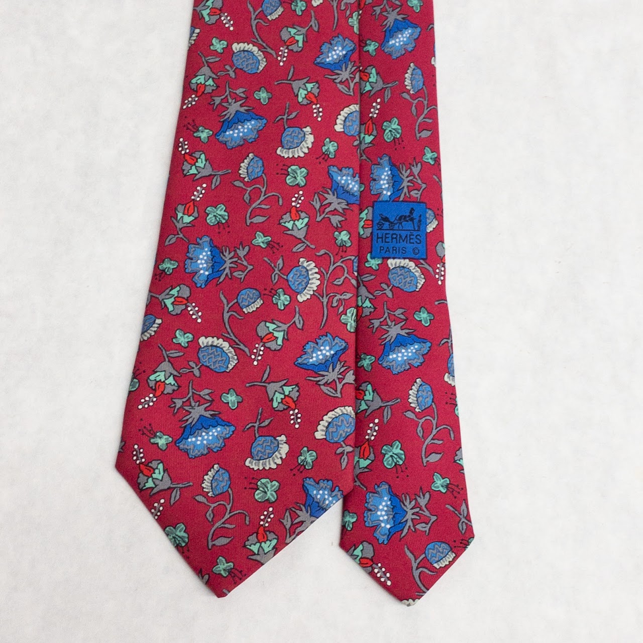 Hermès Floral Silk Tie