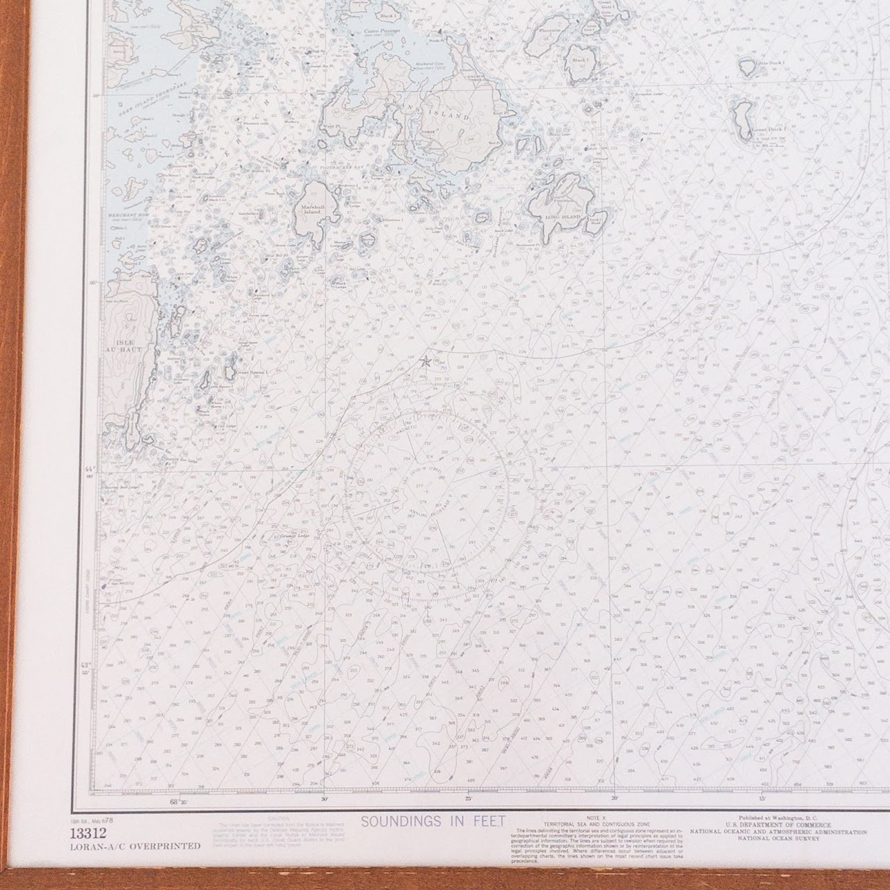 NOAA Maine Nautical & Sounding Chart 13312 Frenchman and Blue Hill Bays