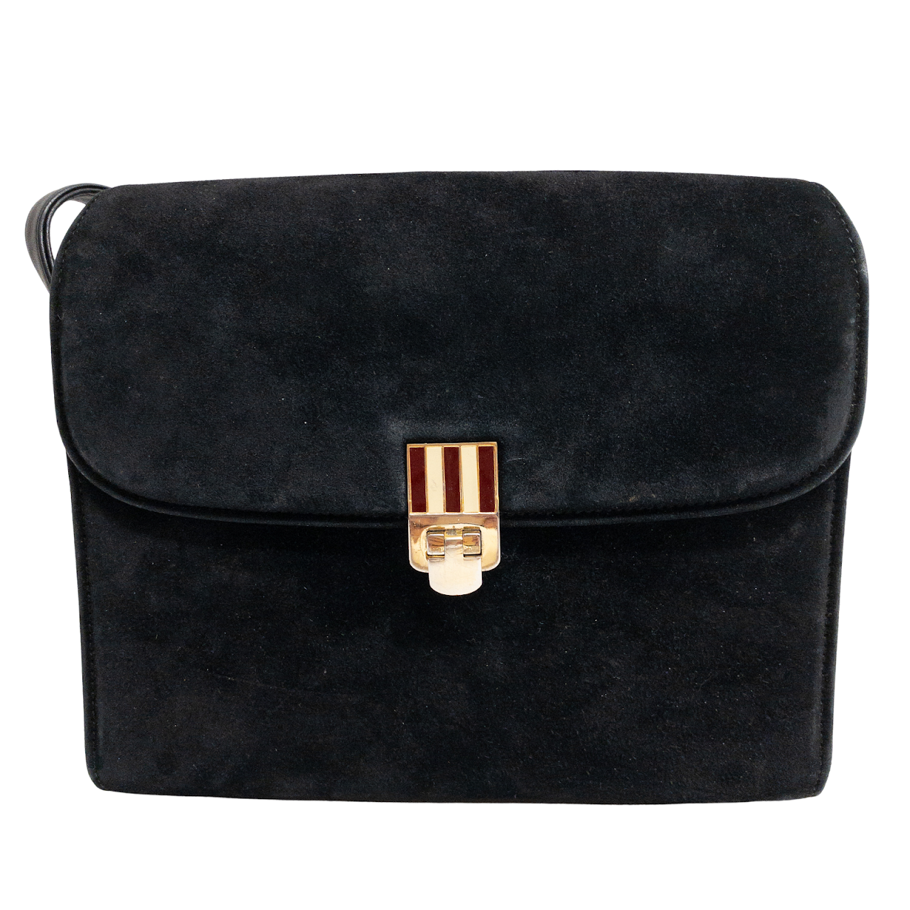 Gucci Vintage Black Suede Shoulder Bag