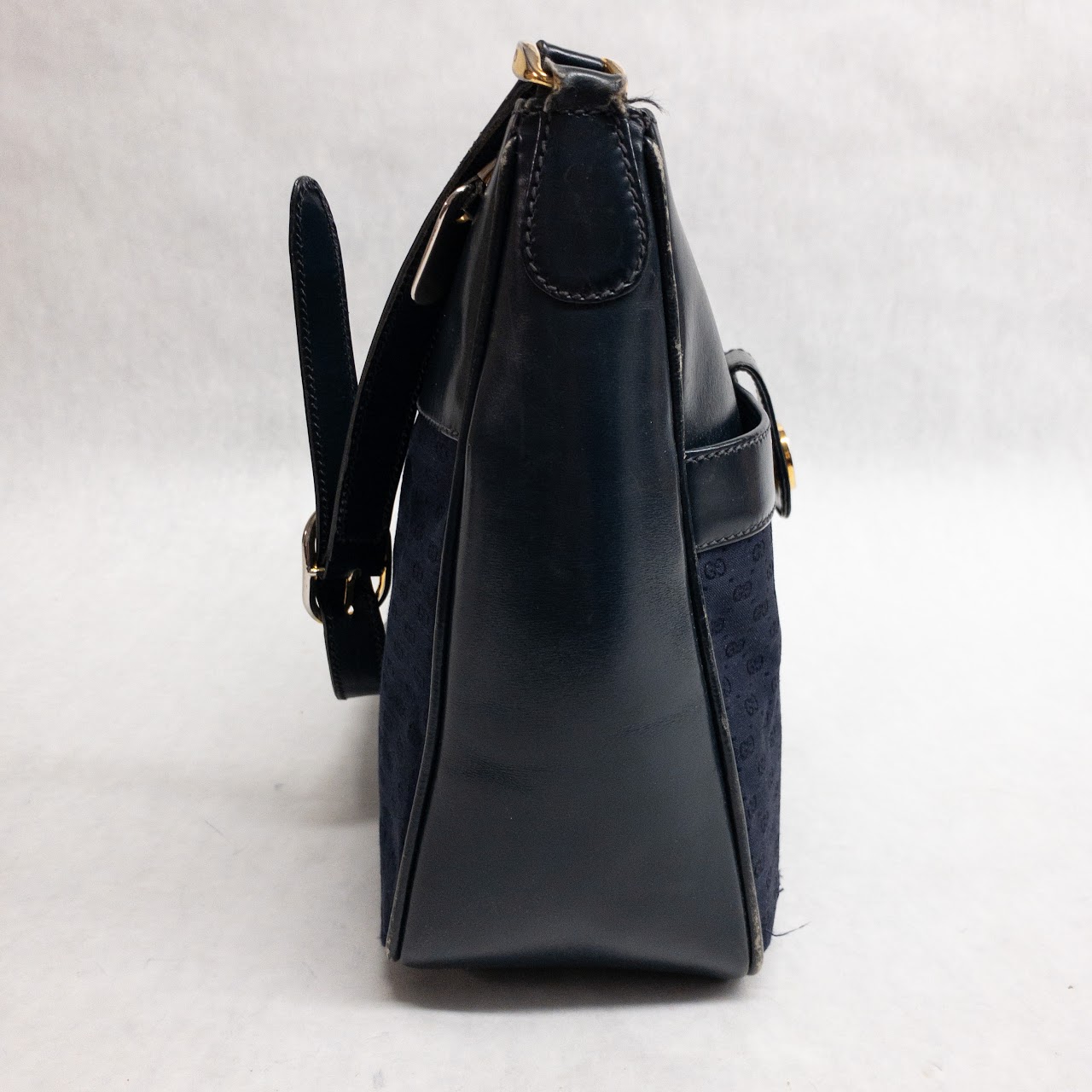 Gucci Vintage Black & Navy Monogrammed Bag