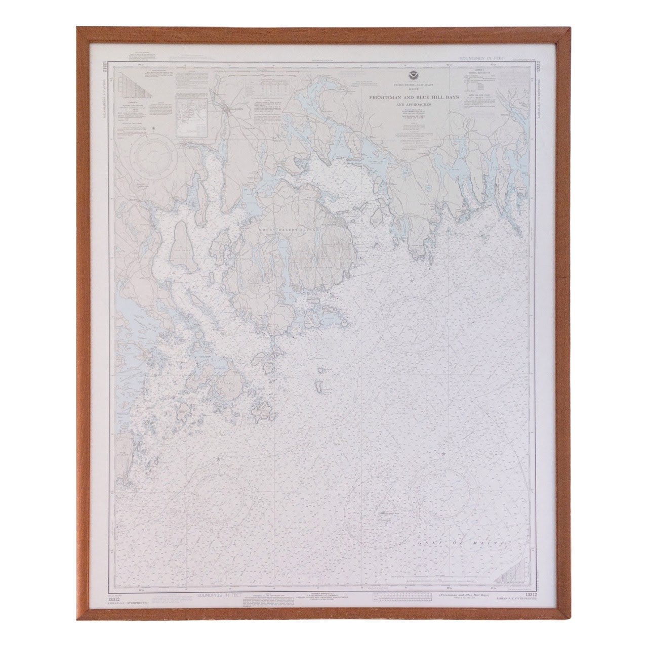 NOAA Maine Nautical & Sounding Chart 13312 Frenchman and Blue Hill Bays