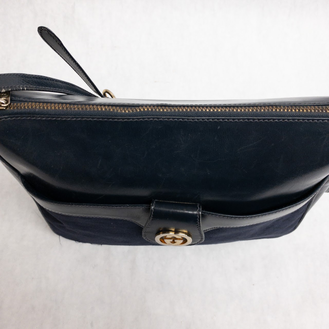 Gucci Vintage Black & Navy Monogrammed Bag