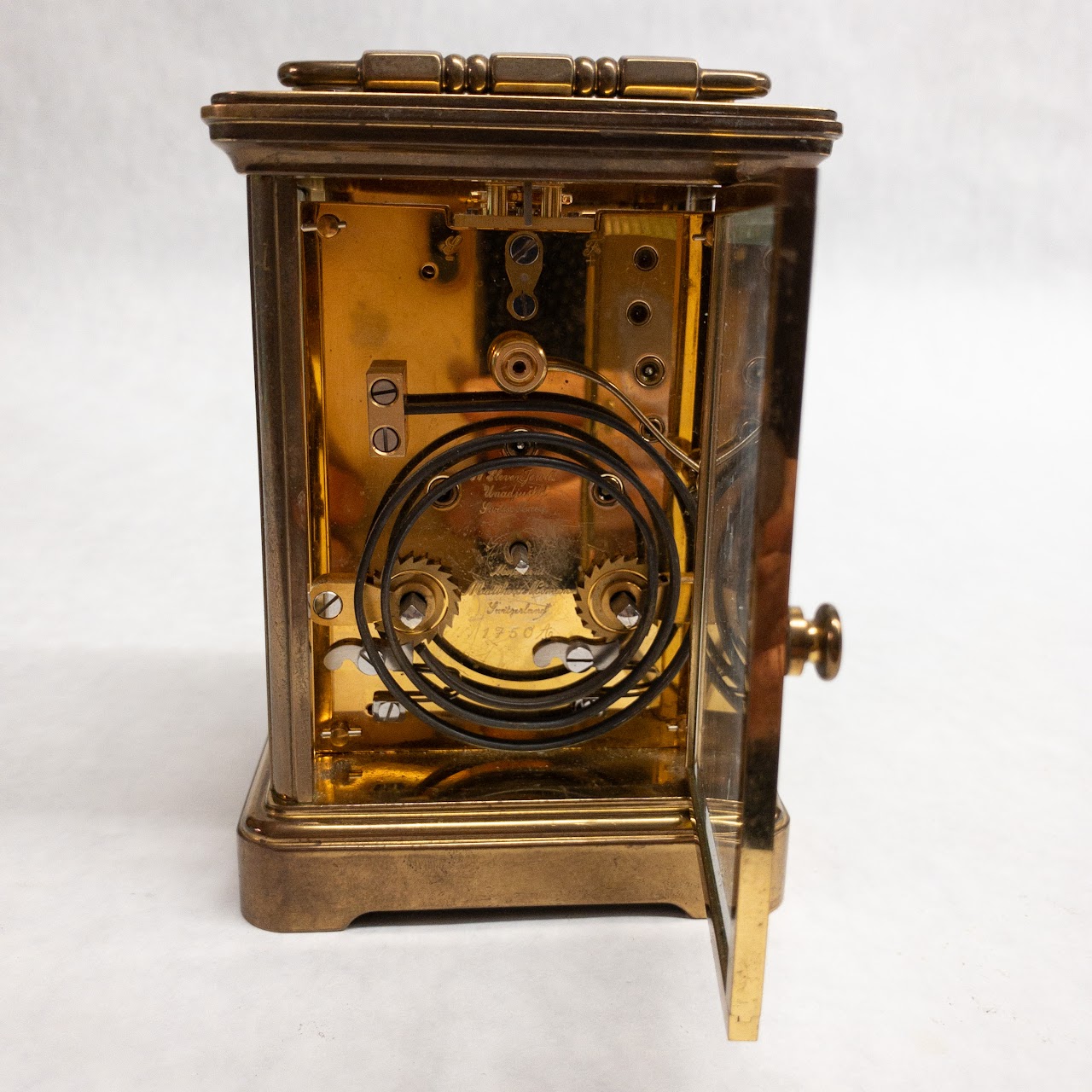 Tiffany & Co. Brass & Glass Carriage Clock