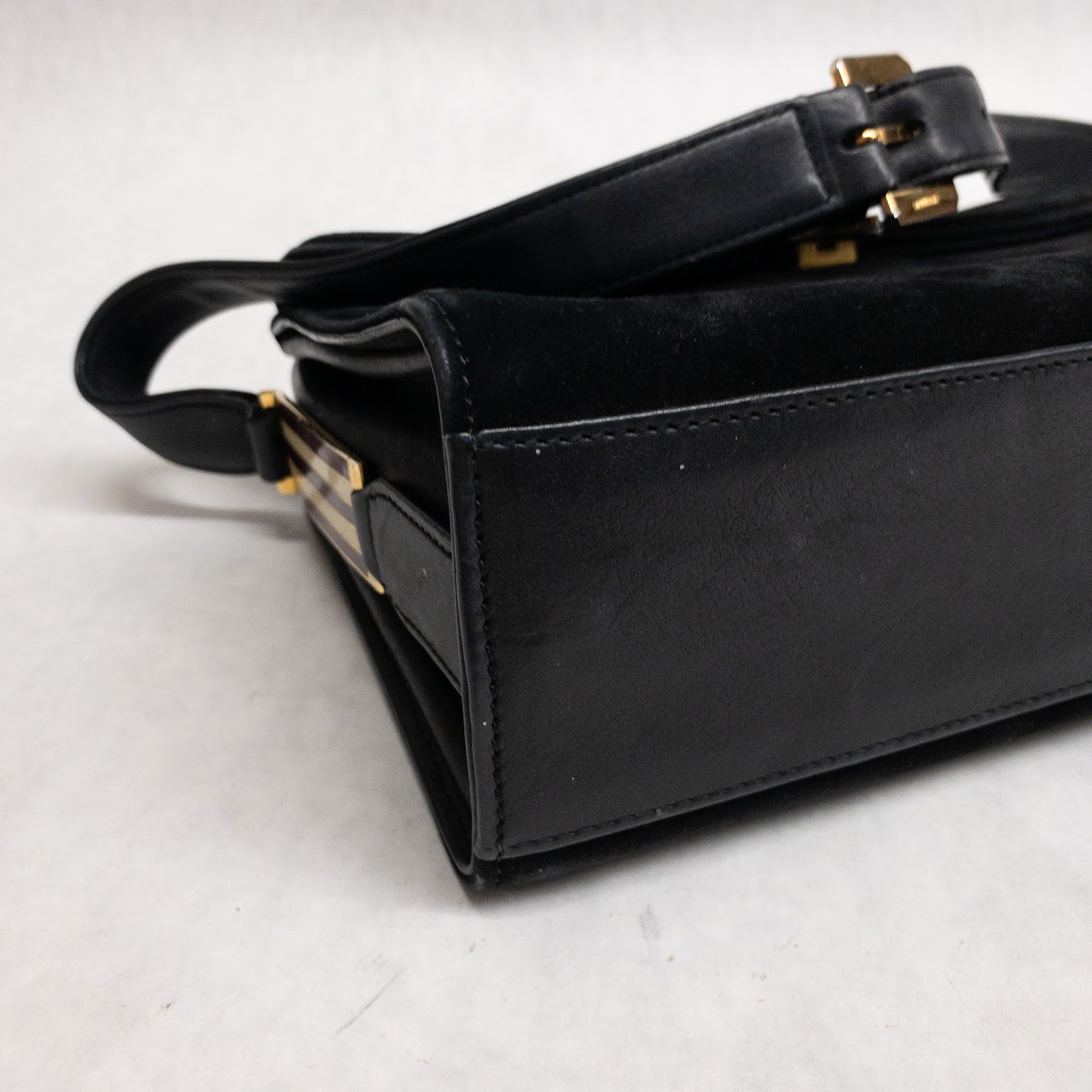 Gucci Vintage Black Suede Shoulder Bag