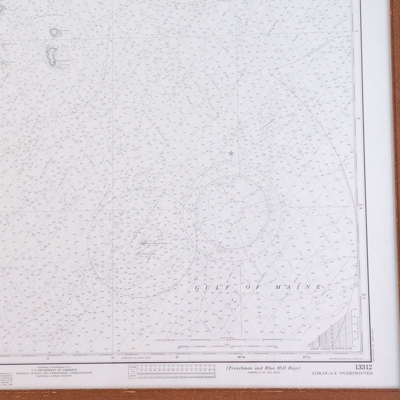 NOAA Maine Nautical & Sounding Chart 13312 Frenchman and Blue Hill Bays