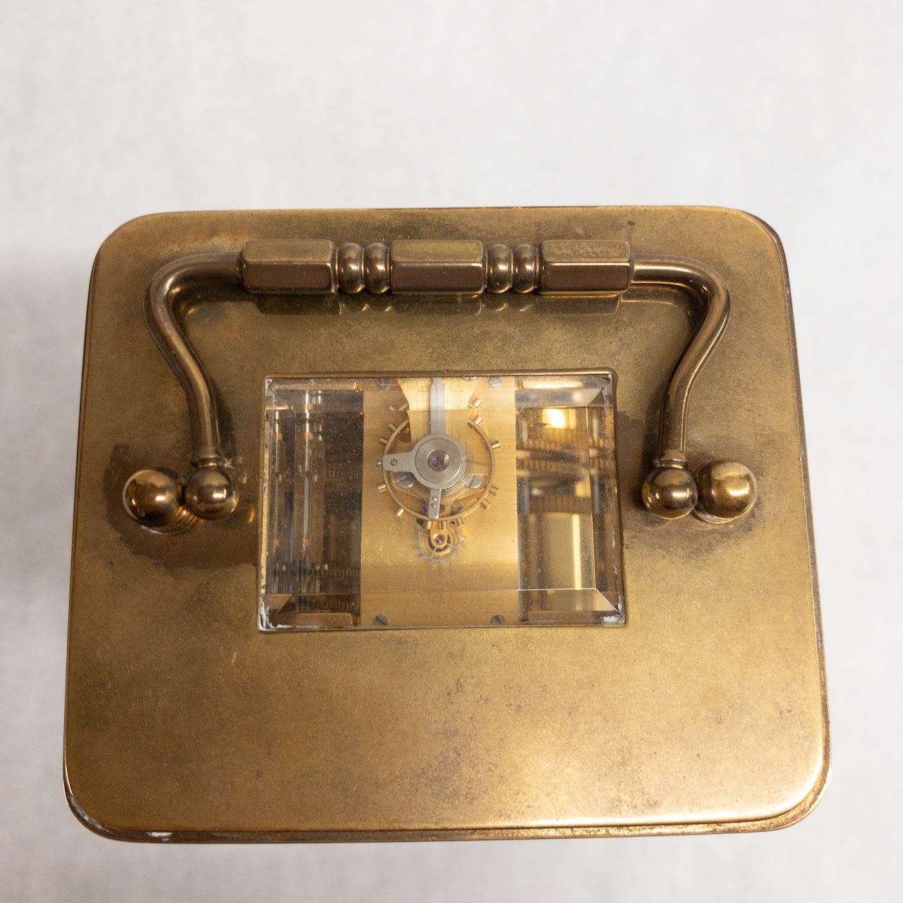 Tiffany & Co. Brass & Glass Carriage Clock