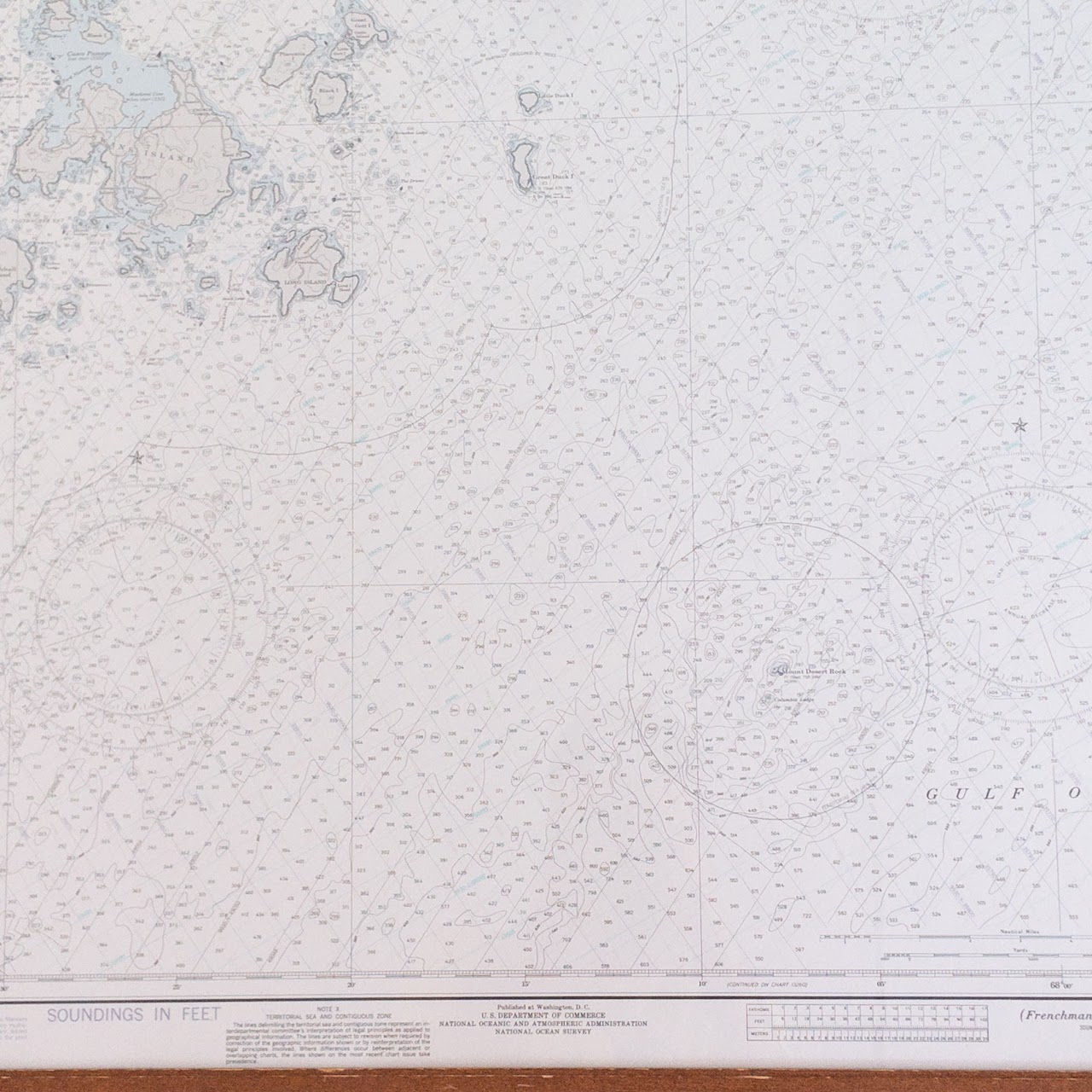 NOAA Maine Nautical & Sounding Chart 13312 Frenchman and Blue Hill Bays