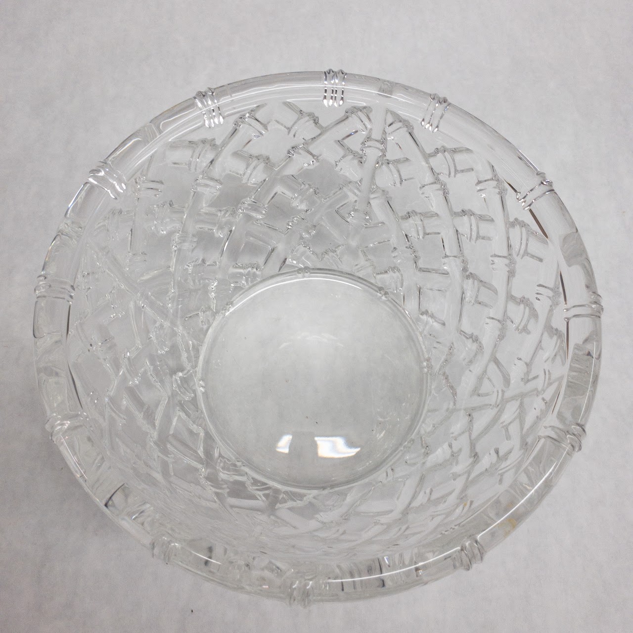 Tiffany & Co. Crystal Bamboo Bowl