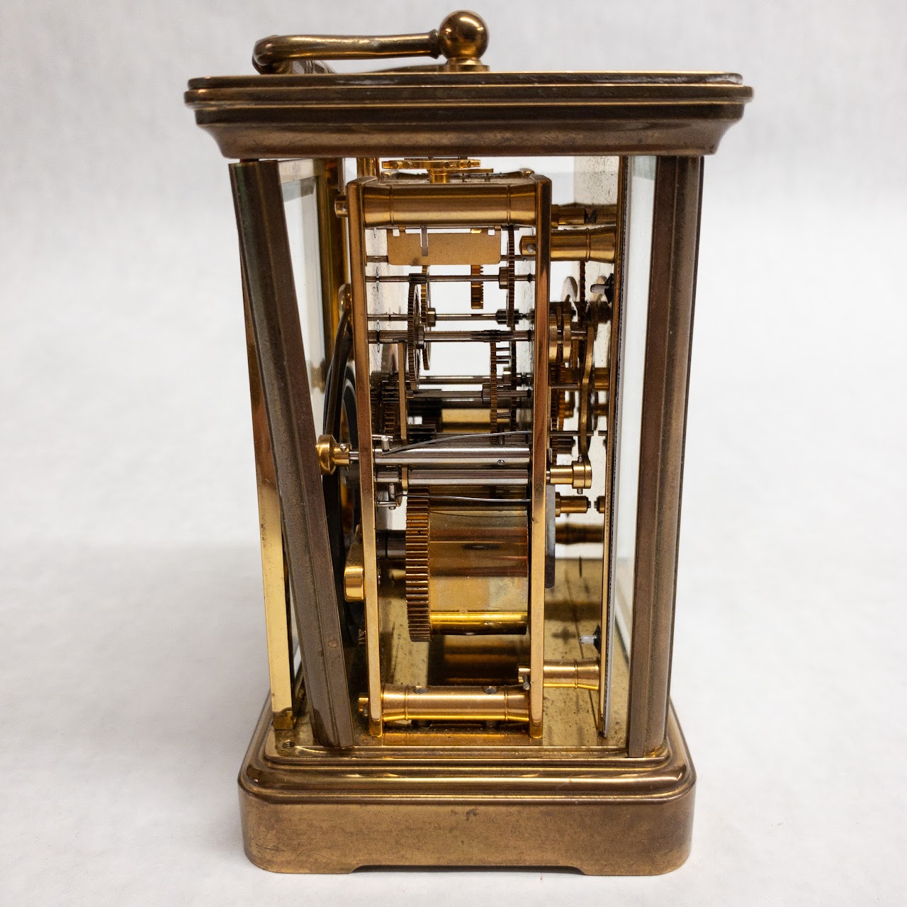 Tiffany & Co. Brass & Glass Carriage Clock