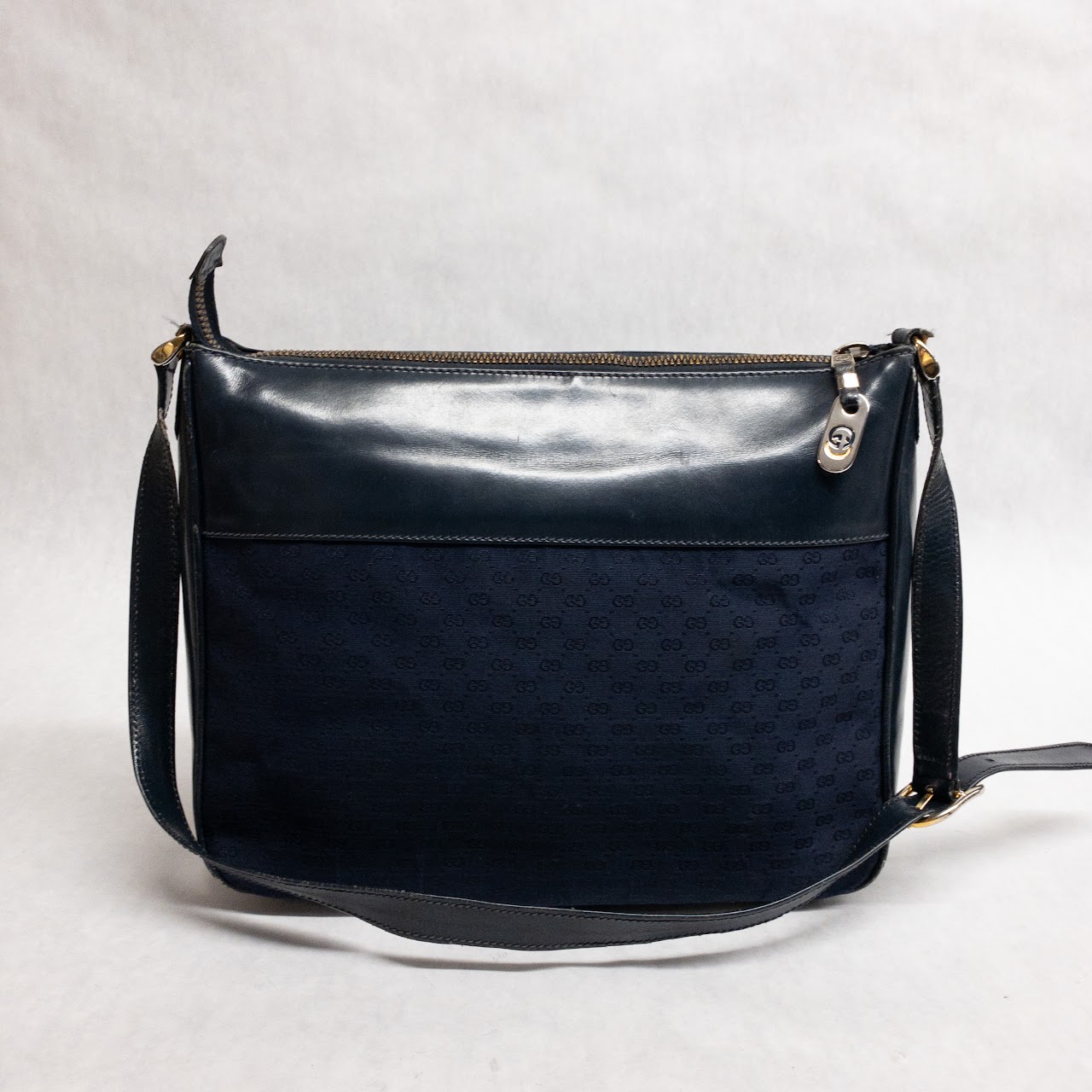 Gucci Vintage Black & Navy Monogrammed Bag