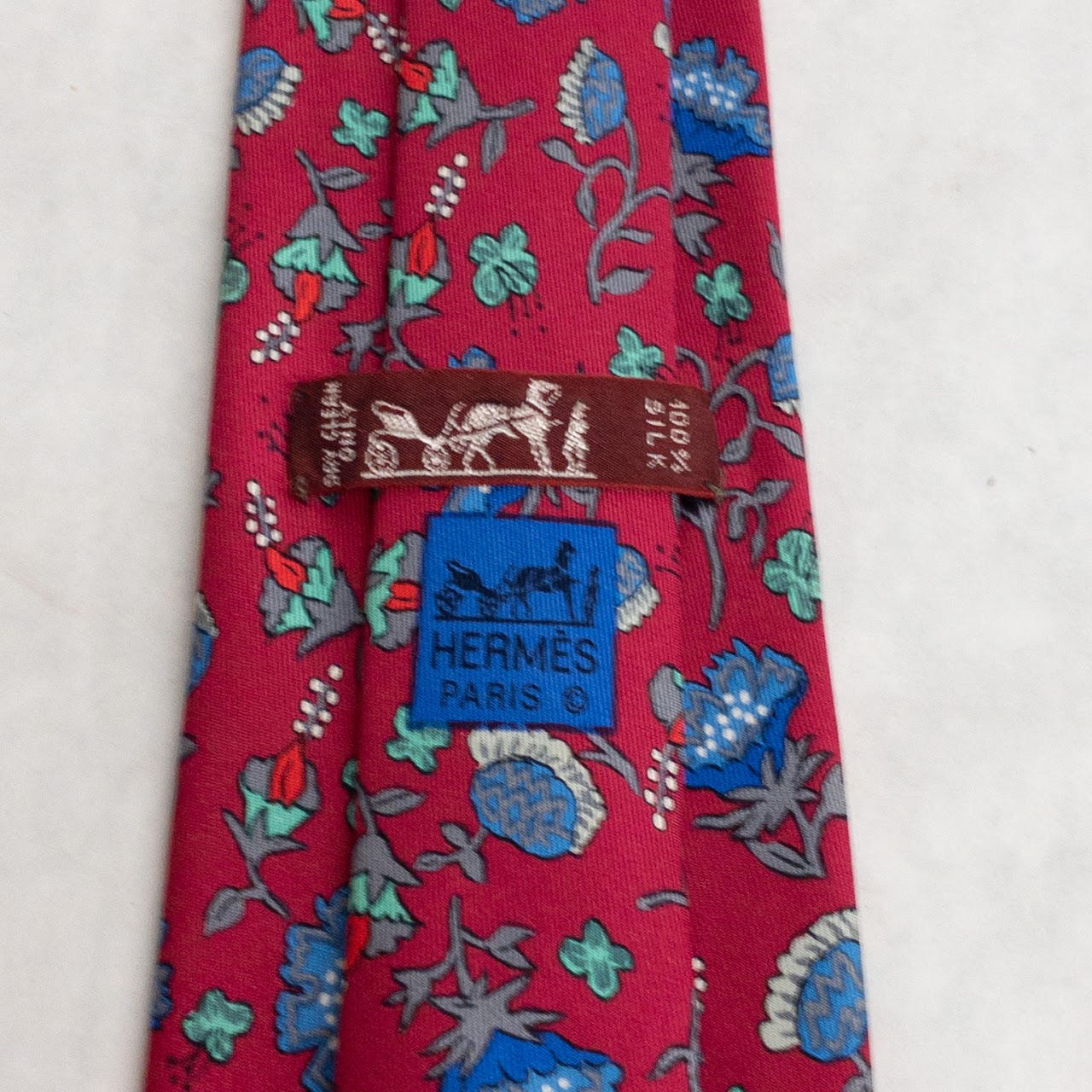 Hermès Floral Silk Tie