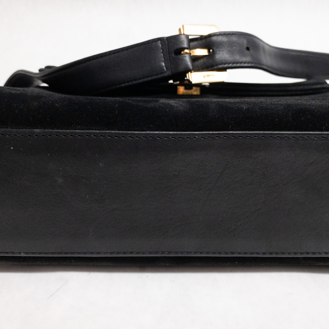 Gucci Vintage Black Suede Shoulder Bag