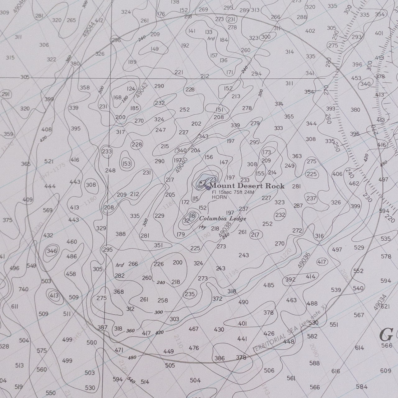 NOAA Maine Nautical & Sounding Chart 13312 Frenchman and Blue Hill Bays