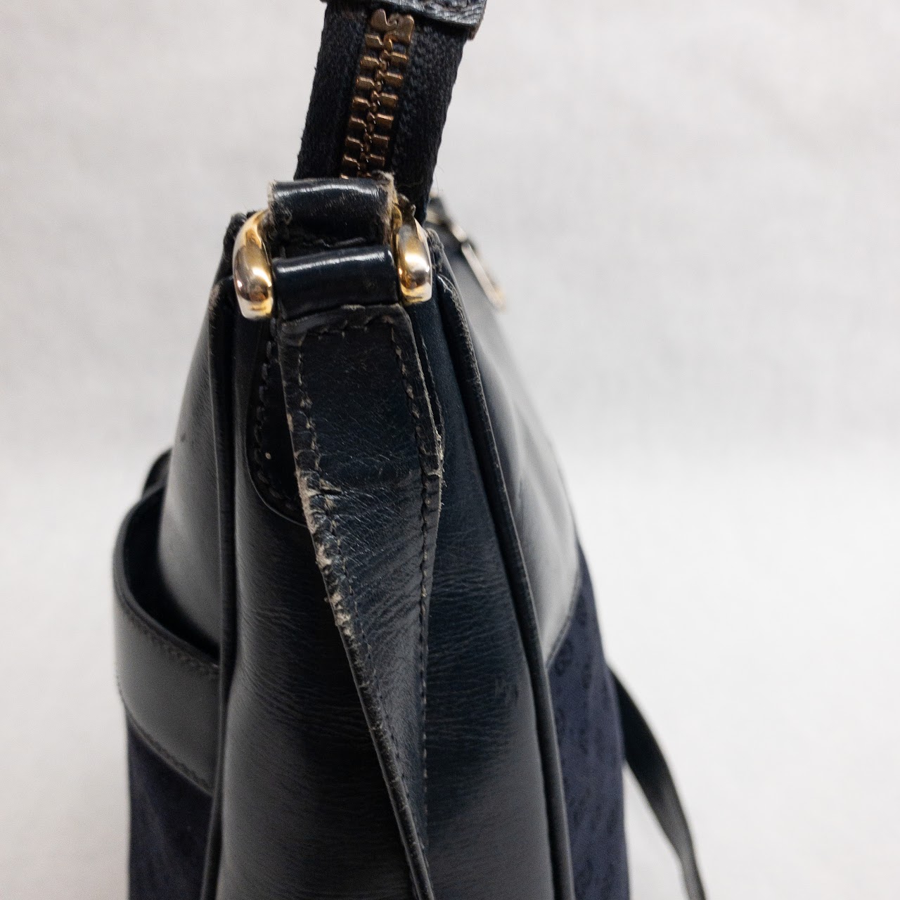 Gucci Vintage Black & Navy Monogrammed Bag