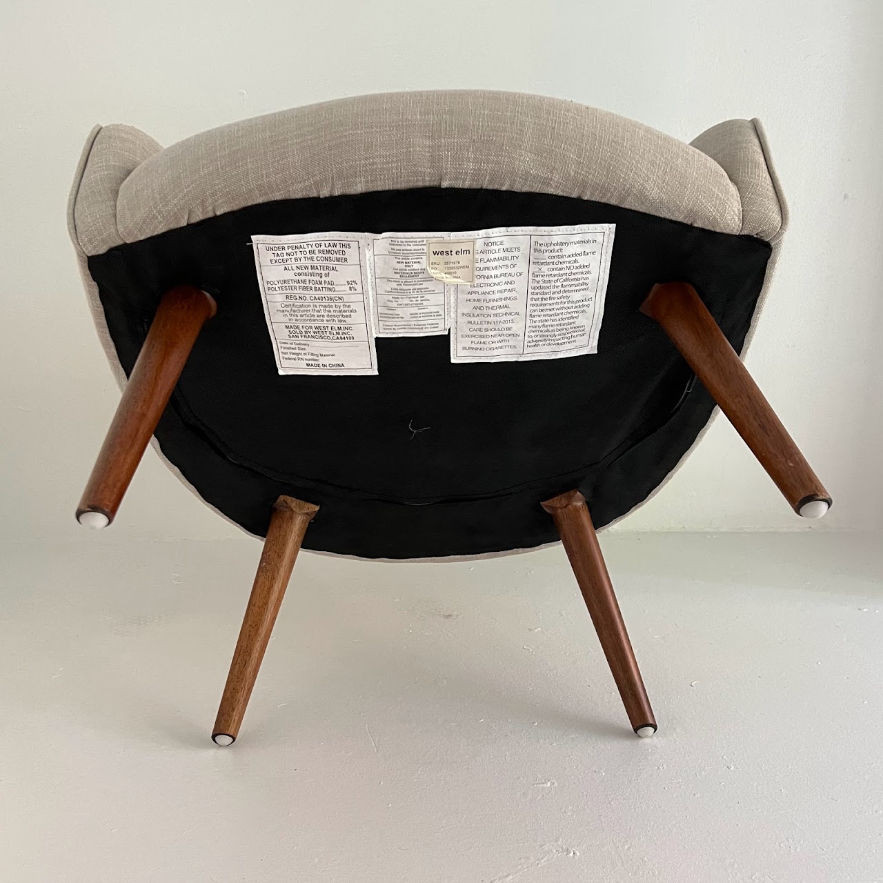 West Elm Shelter-Back Armchair