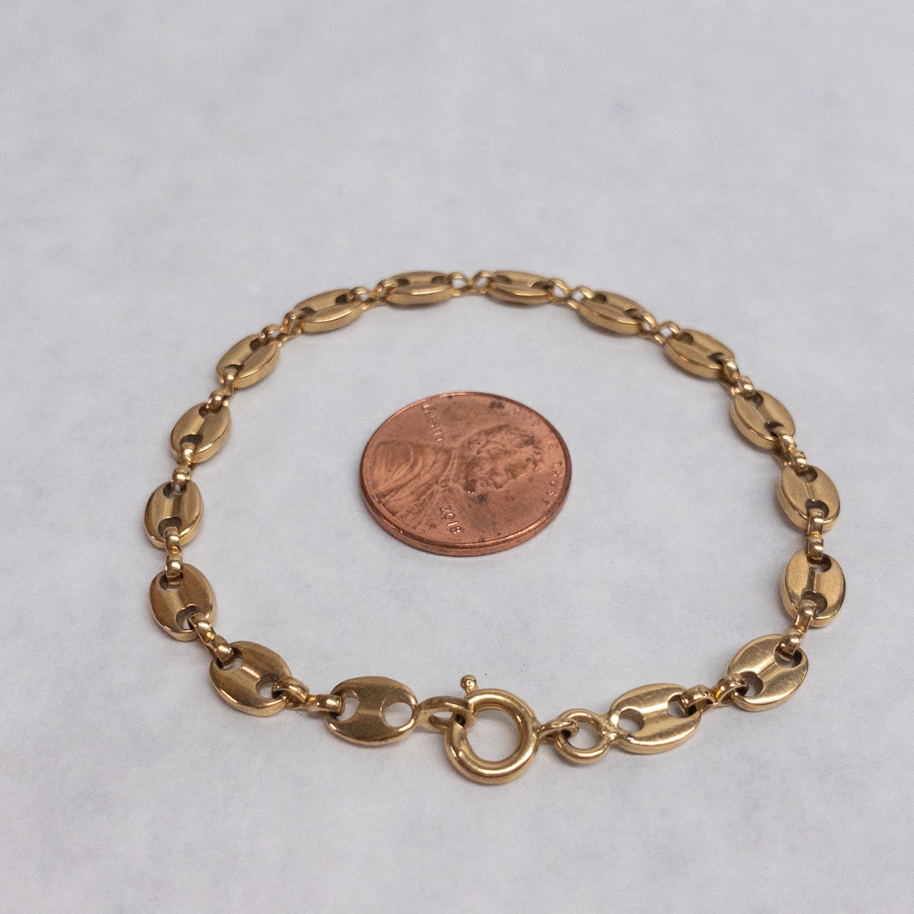 14K Gold Mariner Link Bracelet