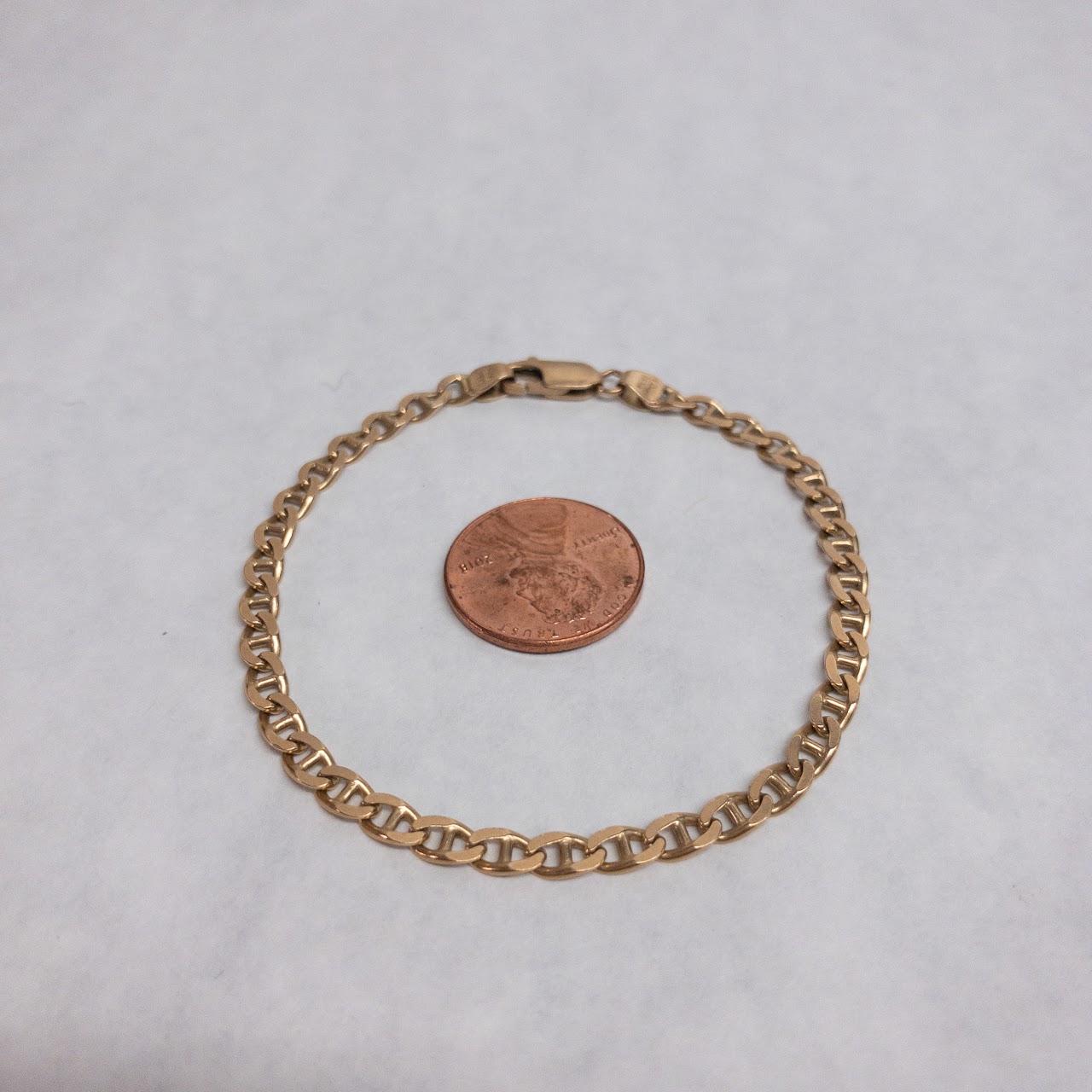 14K Gold Curb Link Bracelet