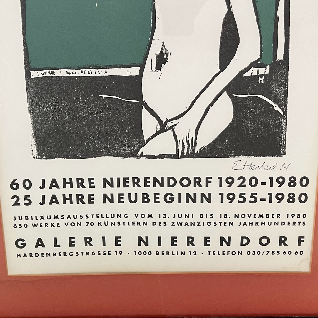 Erich Heckel Galerie Nierendorf Lithograph Exhibition Poster