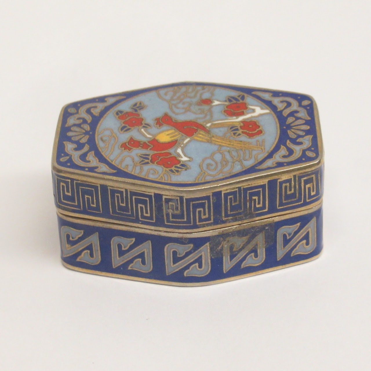 Cloisonné Bird Trinket Box