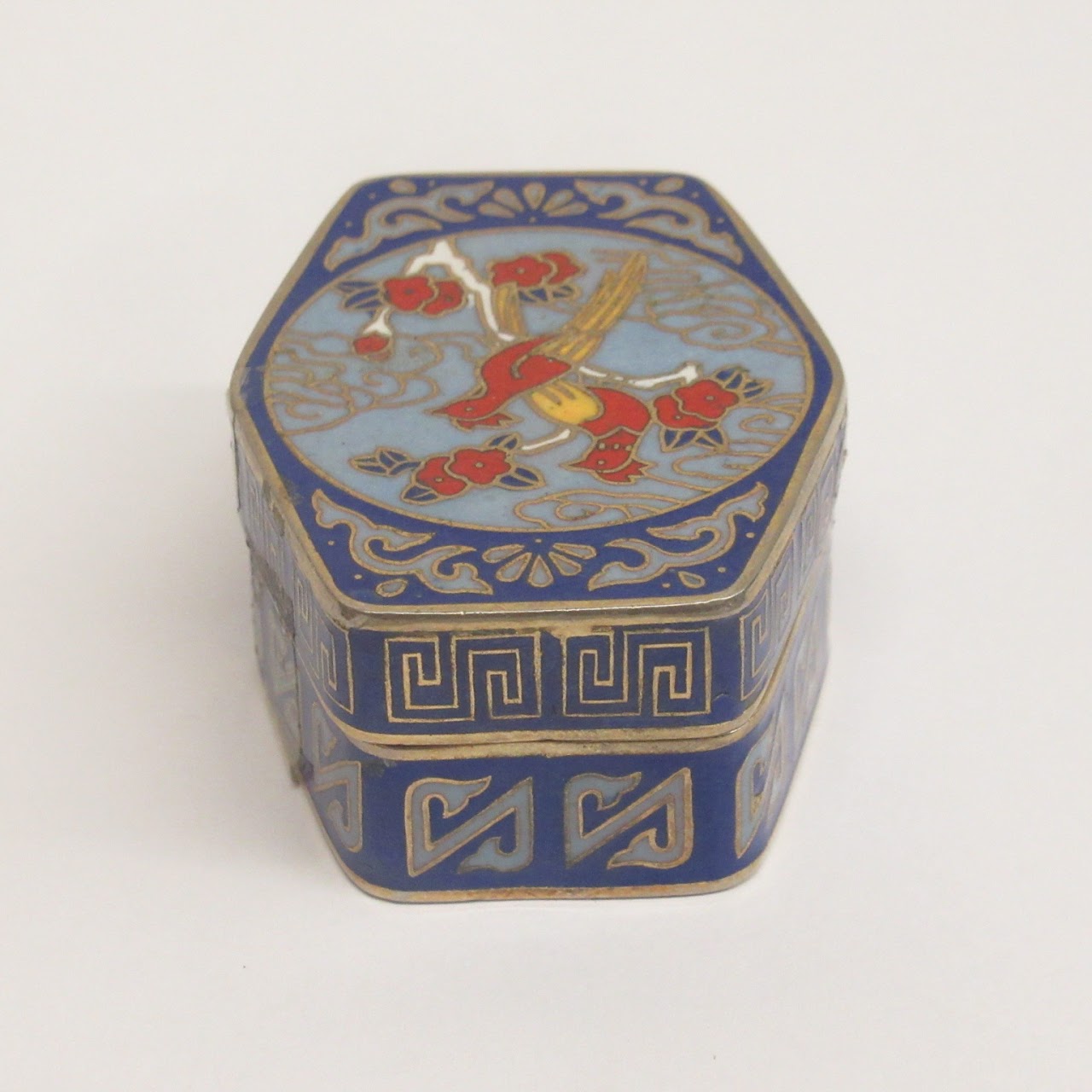 Cloisonné Bird Trinket Box