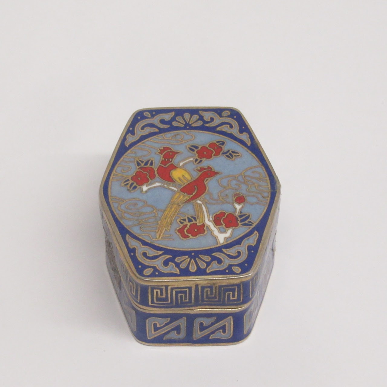 Cloisonné Bird Trinket Box