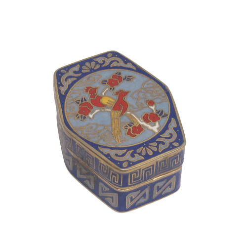 Cloisonné Bird Trinket Box