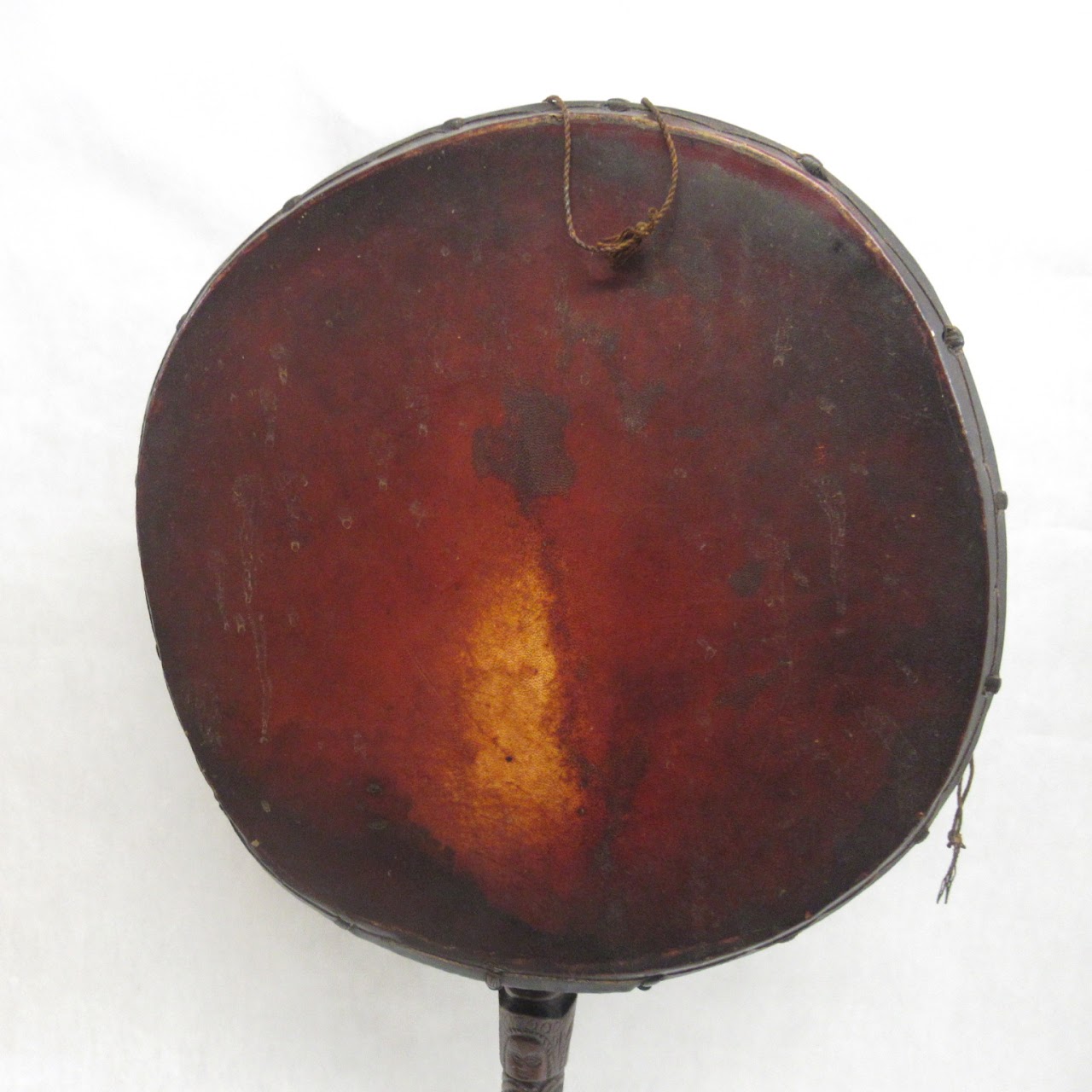 Carved Leather Top Hand Drum