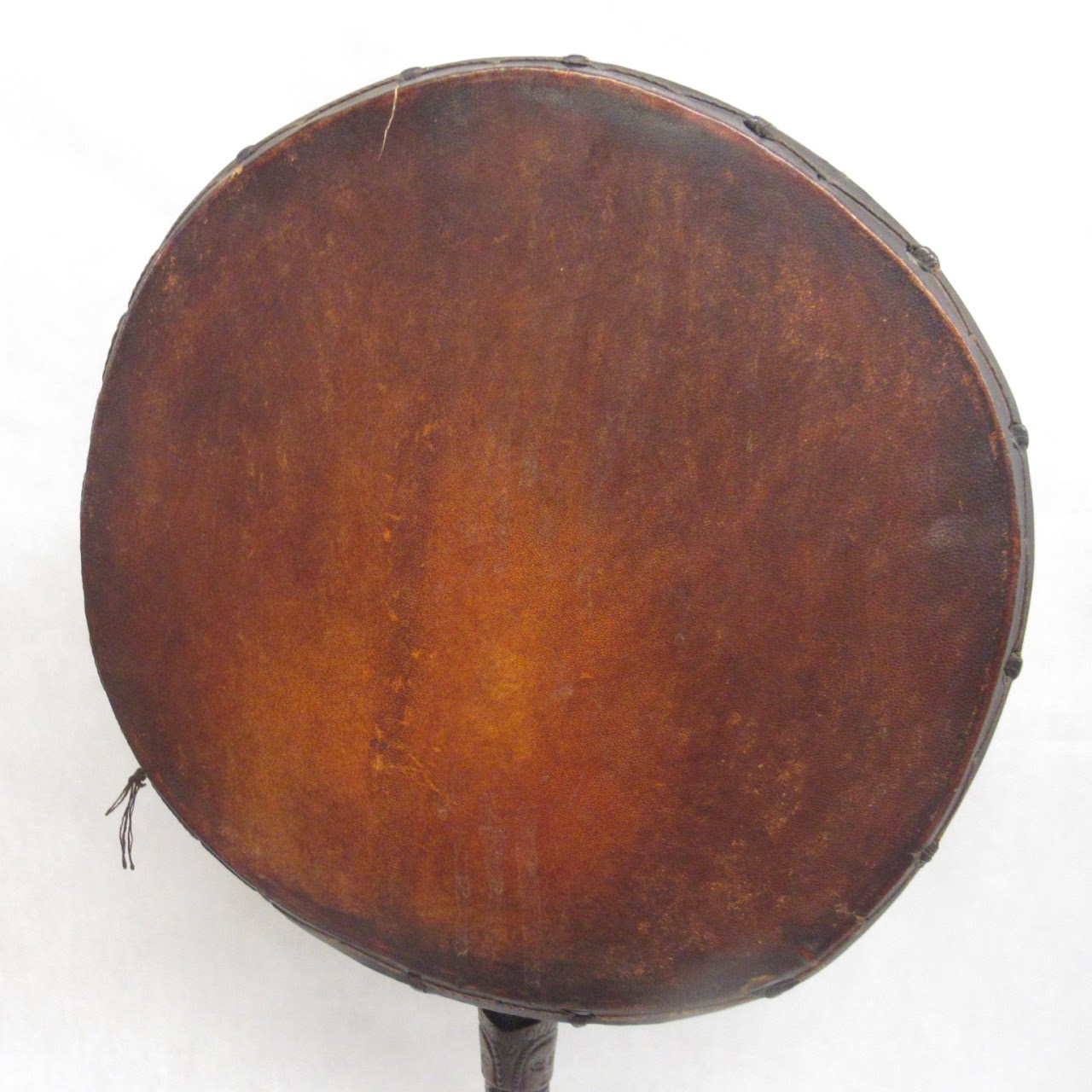 Carved Leather Top Hand Drum