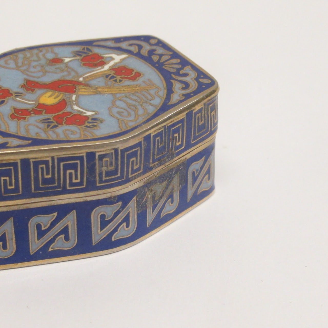 Cloisonné Bird Trinket Box